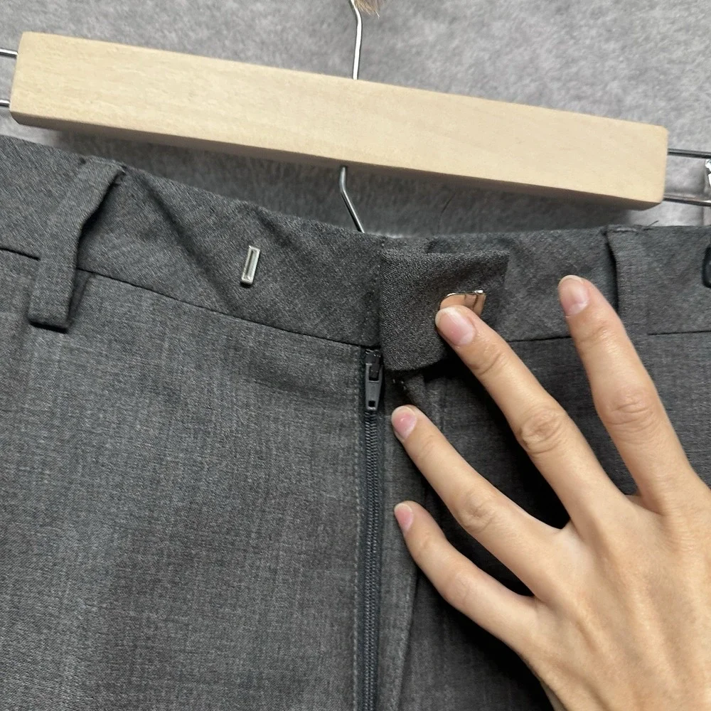 Louis Raphael Luxe Dress Pants‎ W34 L32 Charcoal Wool Officewear Workwear Flat